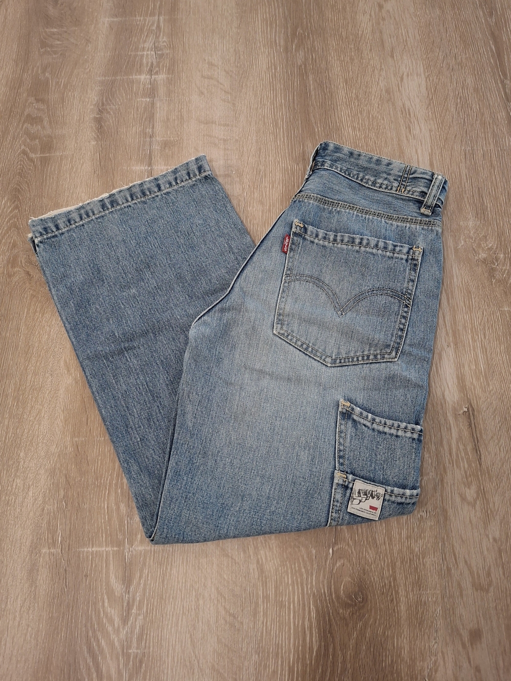Levi's Girls Carpenter Utility Jeans Size 12 Regular Medium Blue *496*